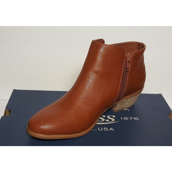 WOMEN'S G. H. BASS SHOES SIZE 6 NINA BOOTIES WHISKEY COLOR NEW/BOX - Picture 8 of 12